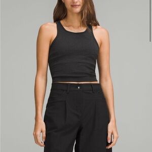 Lululemon Athletica Ebb to Street Crop Tank Top Sports Bra in Black
